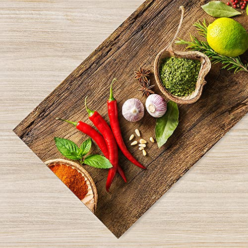 IlGruppone Tappeto Cucina Antiscivolo Made in Italy Passatoia Antimacchia Multiuso Corridoio Soggiorno Lavabile in Lavatrice - Aromi - 50x100 cm