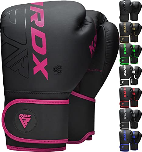 RDX Niños Guantes de Boxeo para Entrenamiento y Muay Thai, Maya Hide Cuero Kara Junior Mitones para Sparring, Kick Boxing, Boxing Gloves para Saco Boxeo, Artes Marciales Training