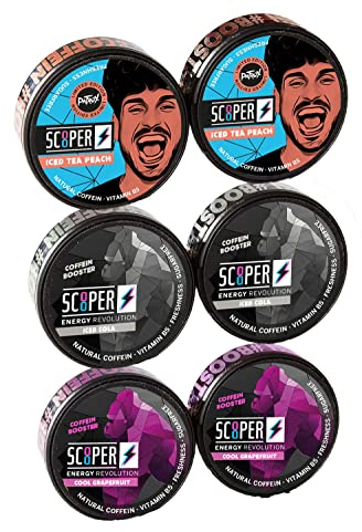 SCOOPER Energy | Energy Revolution | Blanda din egen SCOOPER låda | + BMB doftträd (2 x Cola 2 x grapefrukt 2 x persika + 1 gratis)