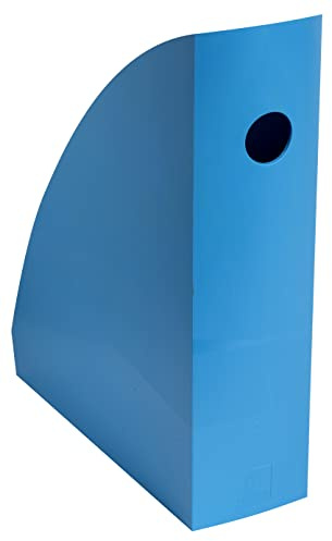 Exacompta - Rif. 18283D - 1 Portariviste MAG CUBE BeeBlue, raccoglitore per documenti, cataloghi, riviste larghezza 8,2 cm - Per formati A4 e A4 maxi - Colore turchese