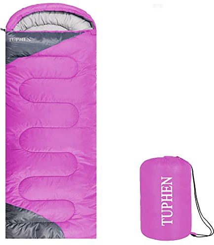 tuphen Sleeping Bags Sacos de Dormir, Hombres, Morado Claro y Gris, Single 86.6 x 33.46