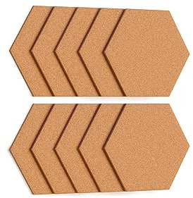 ALLboards Sechseckiges Pinnwand, Wabenform 15×17 cm – 10 Stk. Korktafel „Sprechblase“ 44×29 cm Korktafel Korkwand Pinnwand Kork
