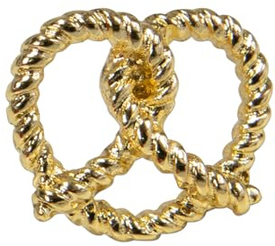 Alpenflüstern Broche bretzel torsadée - Bijou traditionnel pour homme et femme (couleurs traditionnelles) - API133, Métal
