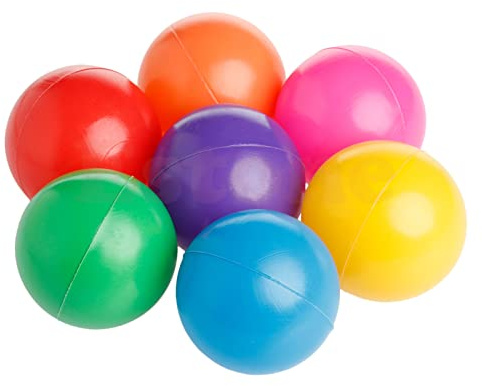 THINCAN Lot de 50 balles rondes multicolores en plastique souple pour bébé/enfant 5 à 5 cm