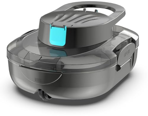 BRINBO S1PRO (Versione 2026) Robot Piscina Senza Fili, 120 Min di Pulizia, Doppio Motore Aspiratore Piscina, Ricarica 2,5 Ore, per Piscine a Fondo Piatto Fino a 100 m², Grigio