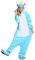 Missley Einhorn Pyjamas Kostüm Overall Tier Nachtwäsche Erwachsene Unisex Cosplay (Blau, M)