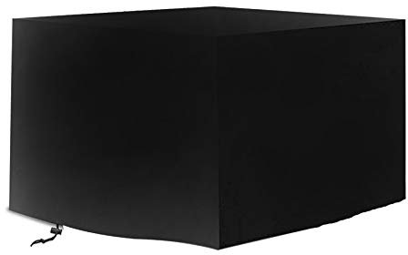 BWBG Funda para Muebles De Jardín 420D,110x110x70cm Fundas para Mesas De Exterior Resistente Al Polvo Cubiertas De Muebles De Jardín Anti-UV Resistentes Al Desgarro para Al Aire Libre, Mesa Y Sillas