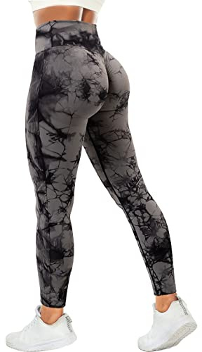 RIOJOY Scrunch Butt Leggings Damen Hoch Taille Leggins Po Push Up Blickdicht Sportleggings für Yoga, Fitness, Gym, Workout