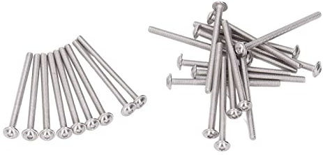 Halbrundschrauben Innensechskantschrauben, Flanschschrauben mit Halbrundkopf Breitere Auflagefläche Fester Edelstahl A2‑70 für nasse Umgebungen(M3*45MM)