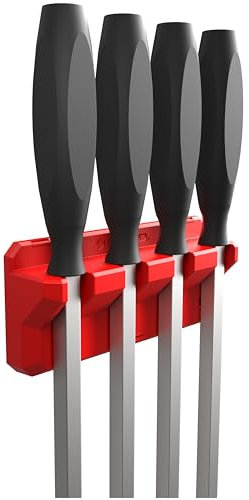 EZRED Magnetic 4 Slot Pry Bar Holder with Mounting Holes Non-Marring TPEE Low Profile Design Organization