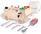 KidMigo Montessori Spielzeug ab 1 Jahr, Holz Busy Board mit LED-Lichtschalter und Schraubendreher Tools, Motorikbrett, Sensorik Spielzeug, Montessori Spielzeug ab 2 3 4 5 Jahre