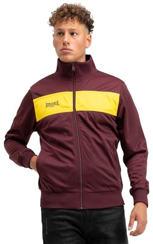 Lonsdale London Alnwick Men's Jacket, Oxblood/Yellow, 5XL