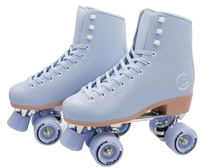 C SEVEN C7skates Cute Roller Skates for Girls and Adults (Bleu Brume, Women's 7 / Youth 6 / Men's 6)