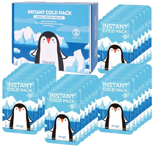 NEWGO 24 compresse refrigeranti istantanee per raffreddare istantaneamente e per bambini, 24 pezzi, 10 x 15 cm