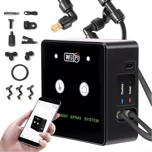 Smart Misting System, Smart 360° Rotating Terrarium Sprayer With WiFi & Timed Misting Control, Intelligent Terrarium Fogger System(2 nozzle)