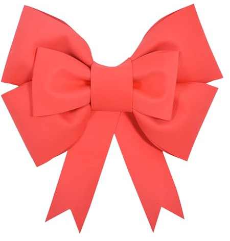 Ferizzia Gros Noeud Cadeau, DIY Noeud Cadeau Géant, 50cm Grand Nœud Rouge Auto Assemblable Réutilisable, Nœuds Décoratifs, pour Voiture, Vélo, Noël, Mariage et Diverses Fêtes