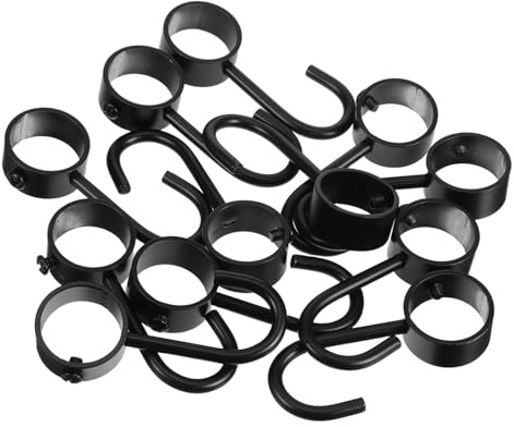 IMIKEYA 12 Pezzi Ganci Appendini in Acciaio Inossidabile con Fitting Manicotto Supporto Robusto per Appendiabiti Ganci per Bastoni Armadio Porta Asciugamani e Appendi Abiti per Bagno e