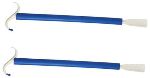 DECOMELODY 2 pièces Bâton Aide à Habillage Portable pour Personnes Âgées et Handicapées Chausse-pied Professionnel à Surface Douce Accessoire Pratique pour Voyage et Usage Quotidien