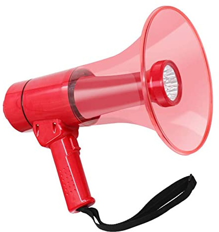 megafon, Megafonhögtalare 20w Handhållen lätt Bullhorn-högtalare Inbyggd siren med ficklampor