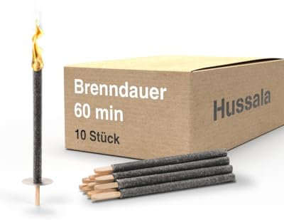 Hussala Diamond Torches en Cire Durée de la Combustion : 60 Min [10 pièces]