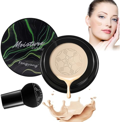 Fengyang® Luftkissen CC Creme, Cushion Foundation, Pilzkopf Flüssige Grundierung, Cushion Foundation Korean, BB Creme, Mushroom Head Air Cushion BB Cream, Perfekte Abdeckung (Natürlich)