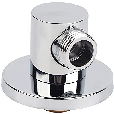 1/2 Shower Hose Connector, Round Wall Union Supply Elbow Outlet Spout Wall Mounted Bathroom Accessories