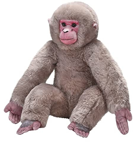 WILD REPUBLIC Artist Collection Japanische Makaken, Geschenk für Kinder, 38 cm, Plüschtier, Füllmaterial besteht aus versponnenen recycelten Wasserflaschen