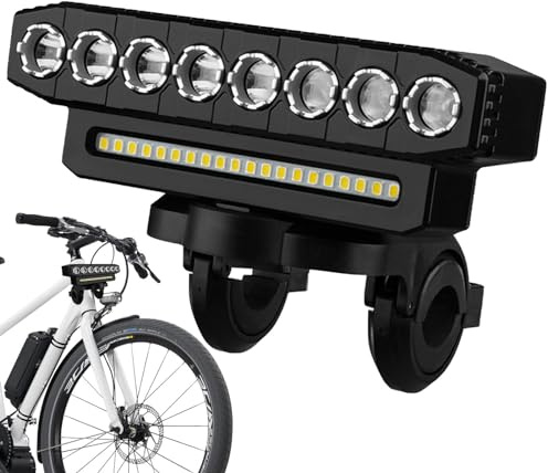 Cykelljus, cykelstrålkastare, LED-strålkastare och bakljus set med ultraljus USB uppladdningsbar 500 lumen | 6 lägen cykelbelysning för nattkörning, cykelbelysning