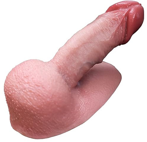 Kleiner realistischer Dildo für Anfänger, Fanmorph Real Dildos Lifelike Thick Silicone Penis Hands-Free Play, Flexible Cock for G-Spot Stimulation Dildos Anal Sex Toys for Women and Couples(Hot Hatch)