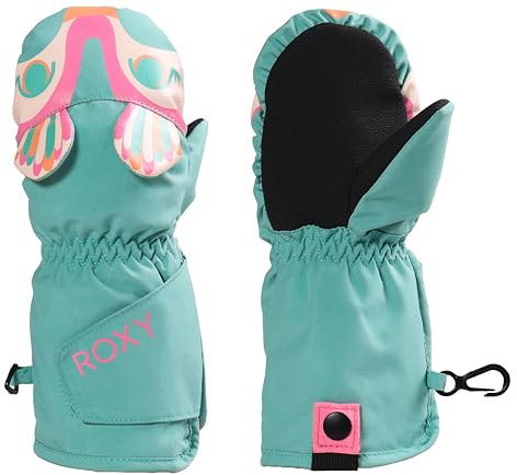 Roxy Baby Girl's Snows Up Waterproof Snowboard/Ski Mittens - WarmFlight Insulation, DryFlight Waterproofing, Durable Design, Canton, Small