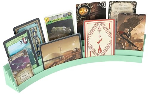 Feldherr Soporte para Cartas Soporte para hasta 20 Cartas de Juego - Compatible con Cartas con Funda - Ahorra Espacio y es Estable para Juegos de Mesa, de Mesa y de Cartas.
