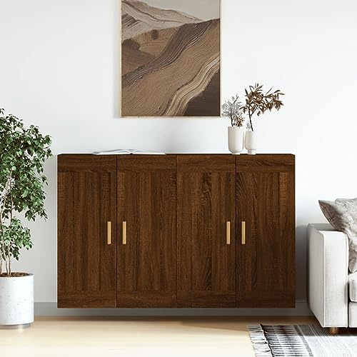 QZZCED Armario de Pared con Amplio Espacio de Almacenaje, Estructura de Madera ContraChapada Resistente y Estable, Mueble Colgante Versátil para Organizar tu Hogar