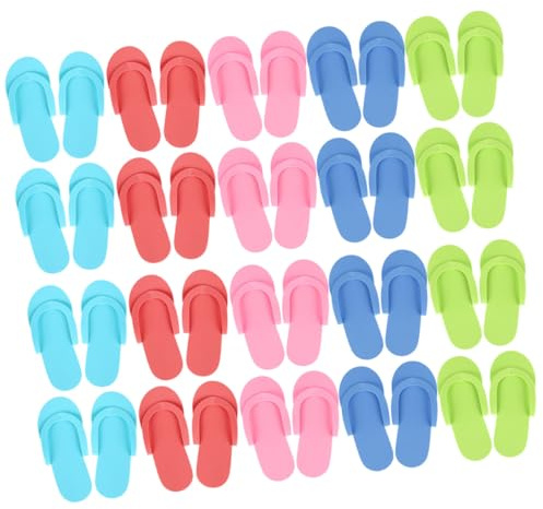 LRXIYODE Pantofole Monouso per Pedicure in EVA Leggere Antiscivolo Infradito da Salone Unisex Set da 24 Paia per Spa Piscina e Uso Ospiti Colore Casuale Colore Casuale