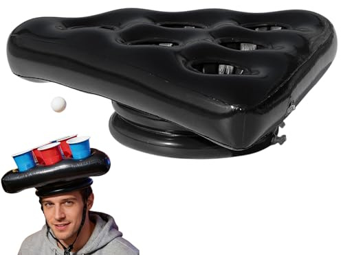 Portabebidas Flotante para Piscina – Bandeja para Bebidas con Forma de Sombrero Triangular | Soporte Flotante Hinchable para Cerveza, refresco, Agua, Limonada y Fiestas de Verano en el jardín