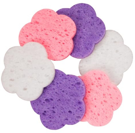 Spugne per il viso per estetiste, a forma di , naturale, spugna per il lavaggio del viso, per trucco della pelle sensibile, estetista, da viaggio, per tutti i giorni, doccia, spa, casa e notte