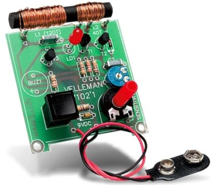 Whadda Kit di saldatura fai da te, pratico metal detector, rileva tubi, cavi e altro con indicazione LED