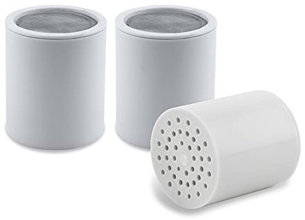 AquaBliss Replacement Multi-Stage Shower Filter Cartridge - Longest Lasting High Output Universal Shower Filter Reduces Chlorine & Toxins in SF220 or SF100. 3-Pack (SFC220)