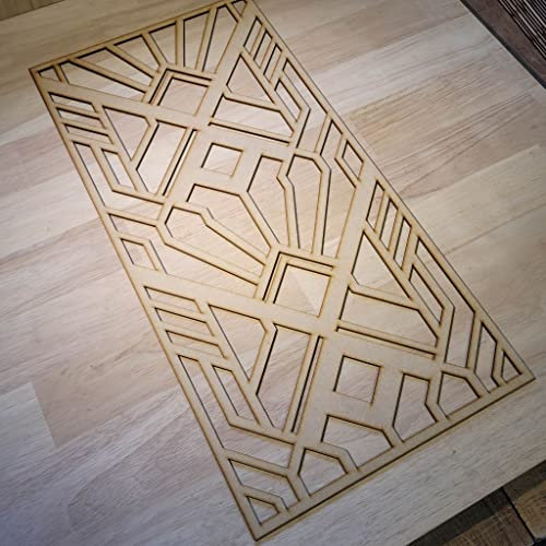 Art Deco Dwarvian Panel Screen Radiator Cabinet wall Decorative Screening-grille- Perforated MDF panel (1200x600mm) 0081 (3mm thick MDF)