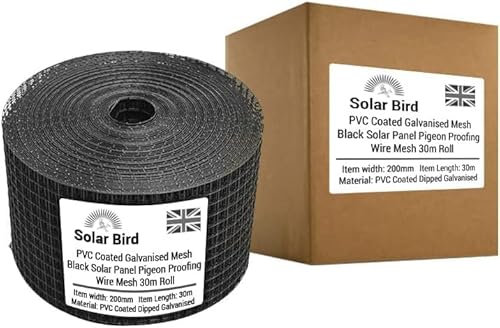 SOLAR BIRD PVC Coated Wire Mesh for Solar Panel Pigeon Proofing 30m Roll