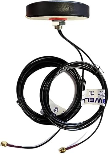 Maswell 4G LTE 2X2 MIMO Puck Antena 700-2700 MHz SMA Macho 2 dBi para vehículos de Oficina en casa caravanas autocaravanas autocaravanas Barcos, bajo Ganancia, no para competición de Velocidad