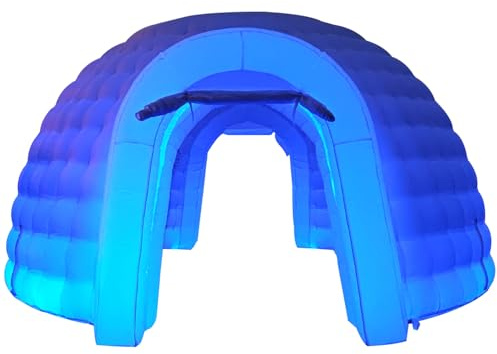 SAYOK Inflatable Igloo Dome Tent with Led Light | Portable Igloo Tent for Party Wedding Event Camping Outdoor (5m, 2 Doors)