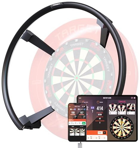TARGET Darts Omni Dartboard Auto Scoring Ring with LED Lights | Dart Board Score Camera, Magnetic Dartboards Light System, Surround Ring Lighting, Record Dart Scores