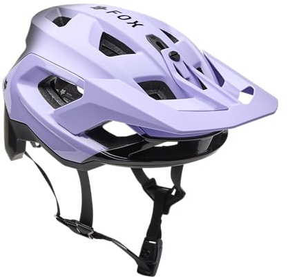 Fox Racing Speedframe Helmet 5050, CE – MTB Helm – MIPS Schutz – Fahrradhelm ECE – Optimierte Belüftung – Verstellbare Passform – Abnehmbares Visier – Lilac, Größe: L