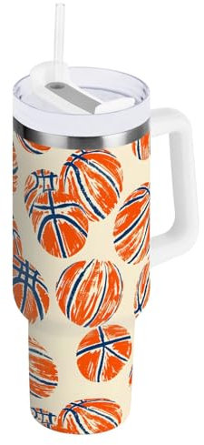 40oz Isolato Caffè Tumbler con Coperchio Bottiglia di Acqua di Paglia Acciaio Inox Tumbler Uomini Donne Arancione Blu Stroke Basket