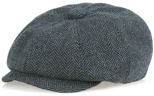 MCWTH Vintage Newsboy Caps for Toddler Boys, Tweed Flat Pageboy Beret Hats Kids 2-8 Years Old Navy Blue 1Years-2Years