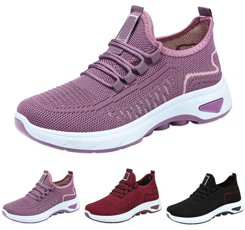 Zapatillas Mujer Deporte Verano Comodas Pretty Zapatos Deportivos Slip on Transpirables Casual Moda Sneakers Sin Cordones Clasico Antideslizante Calzado Malla Barefoot Entretiempo Para Caminar Fitness