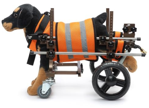 Adjustable Dog Walking Disability Cart FourWheel Scooter for Elderly Dogs Mobility Aid for Dogs with Limited Movement Comfortable & Easy to Use