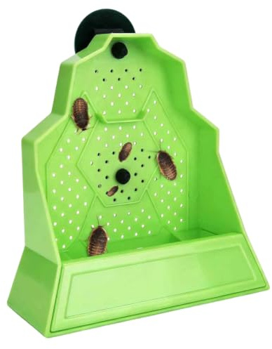 Aundhegrtt Reptile Anti-Escape Feeding Bowl Wall-Mounted Corner Hunting Bowl for Terrarium, Bearded Dragon, Chameleon, Lizard, Gecko, Frog