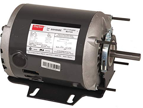 Dayton 1/6 HP General Purpose Motor,Split-Phase,1725 Nameplate RPM,Voltage 115,Frame 48Z
