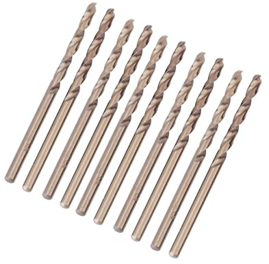 Oumefar Punte per trapano al cobalto HSS CO/M35 di da 10 pezzi per forare su punta elicoidale precisa in acciaio inossidabile(2mm)